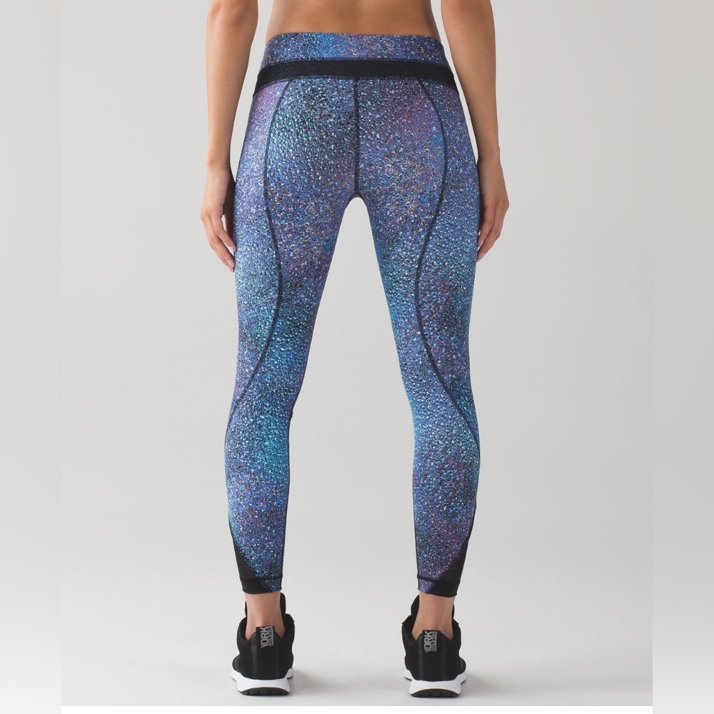 lululemon athletica Blue Sparkle High-Rise Performance Leggings